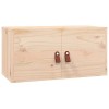 Metrile 80 x 30 x 30 cm - Armoire murale à 4 compartiments - Pour TV, salon, meuble TV - Bois de pin massif - Marron miel