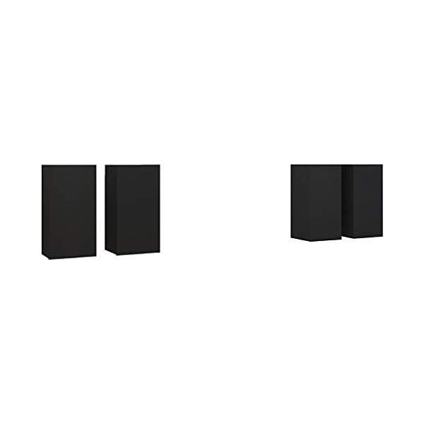 Générique Meubles TV 4 pcs Noir 30,5x30x60 cm Aggloméré,37 KG,3078845, Meubles, Meubles TV