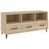 Camerina Meuble TV Chêne Sonoma 102x35x50 cm Bois dingénierie,Meuble TV,Meuble TV Moderne,Meuble de Salon