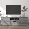 FAMIROSA Meuble TV Sonoma Gris 140x35x40 cm Bois dingénierie 26.2KG 