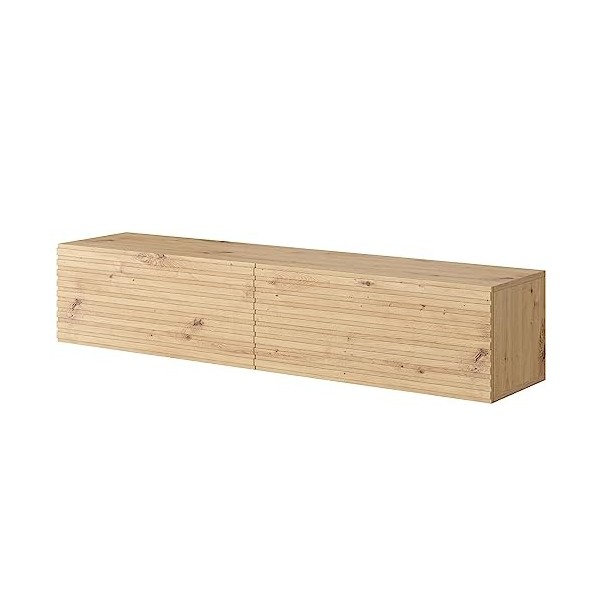 Selsey PAVAS - Meuble TV 140 cm chêne Artisan à lamelles