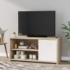 Meuble TV moderne avec étagère 100 cm centre de divertissement pour TV à écran plat et consoles de jeu, meuble pour salon ou 