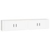 Meubles TV muraux 2 pcs Blanc 100x34,5x40 cm - Meuble télé, Meuble TV Industriel, Meuble Chambre, Convient pour Salon ou Cham