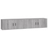 Meubles TV muraux 2 pcs Sonoma Gris 100x34,5x40 cm - Meuble TV, Armoire Basse Centre, Support Télé pour Salon Chambre,