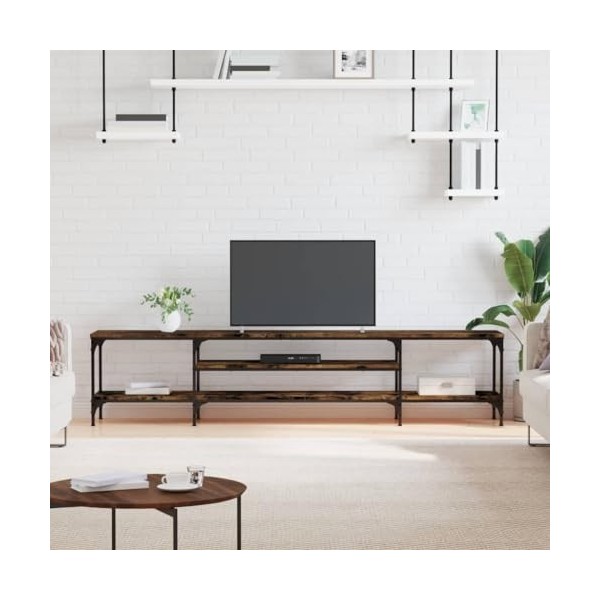 VEEKI Meuble TV, Meuble TV Suspendu, Meuble TV Industriel, Meuble TV Bois, Meuble Chambre, Convient pour Salon ou Chambre, ch