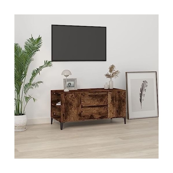 VEEKI Meuble TV, Meuble TV Suspendu, Meuble TV Industriel, Meuble TV Bois, Meuble Chambre, Convient pour Salon ou Chambre, Ch