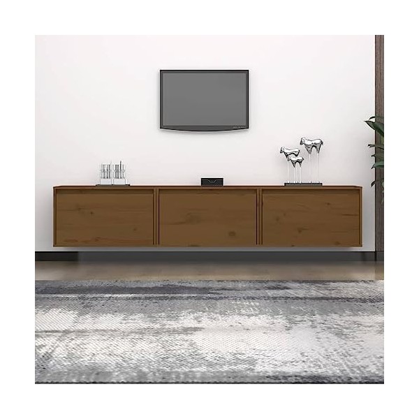 Générique Meubles TV 3 pcs Marron Miel Bois Massif de pin,18.55 KG,3100132, Meubles, Meubles TV