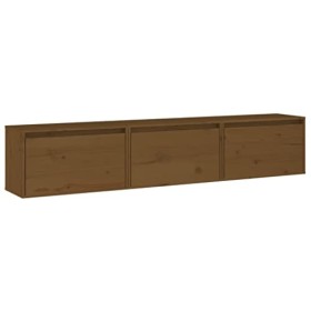 Générique Meubles TV 3 pcs Marron Miel Bois Massif de pin,18.55 KG,3100132, Meubles, Meubles TV