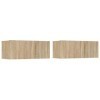 Camerina Meubles TV 2 pcs Chêne Sonoma 80x30x30 cm Bois dingénierie,Meuble TV,Meuble TV Moderne,Meuble de Salon