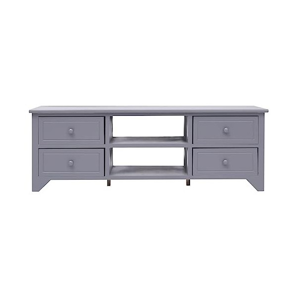 Générique Meuble TV Gris 115x30x40 cm Bois de Paulownia,9.8 KG,284116, Meubles, Meubles TV