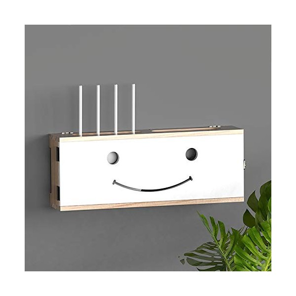 XIBANY Meuble TV, Lowboard TV, Étagères flottantes, Étagères pour décodeur TV, Console TV Flottante, Table TV en Bois de 50 c