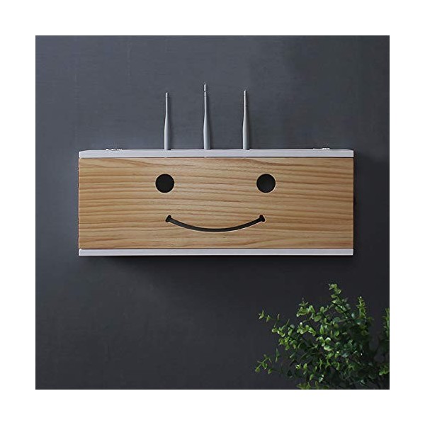 XIBANY Meuble TV, Lowboard TV, Étagères flottantes, Étagères pour décodeur TV, Console TV Flottante, Table TV en Bois de 50 c