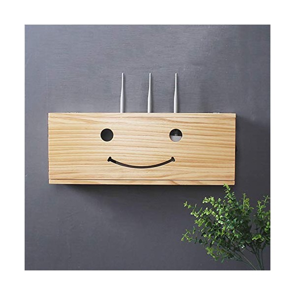 XIBANY Meuble TV, Lowboard TV, Étagères flottantes, Étagères pour décodeur TV, Console TV Flottante, Table TV en Bois de 50 c