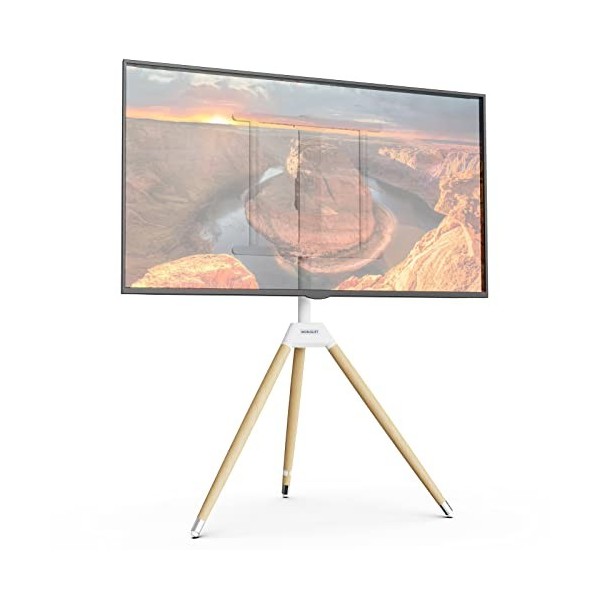 WORLDLIFT Support TV Tripod avec chevalet - Taille décran adaptée de 32 à 60 Pouces - Capacité de Charge 35 kg - Hauteur rég