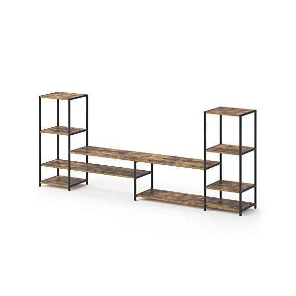 Vicco Meuble TV Fyrk, Chêne Rustique/Noir, 226 x 93 cm