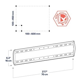 Ergotron WM Support mural Pour écran 81 / 165 cm 32 / 65" Charge max 79 kg