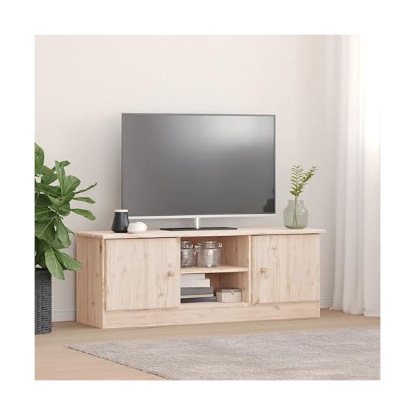 Meuble TV Alta 112x35x41 cm Bois Massif pin - Banc TV, Meuble TV Suspendu, Convient pour Salon ou Chambre