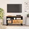 VEEKI Meuble TV, Meuble TV Suspendu, Meuble TV Industriel, Meuble TV Bois, Meuble Chambre, Convient pour Salon ou Chambre, 80