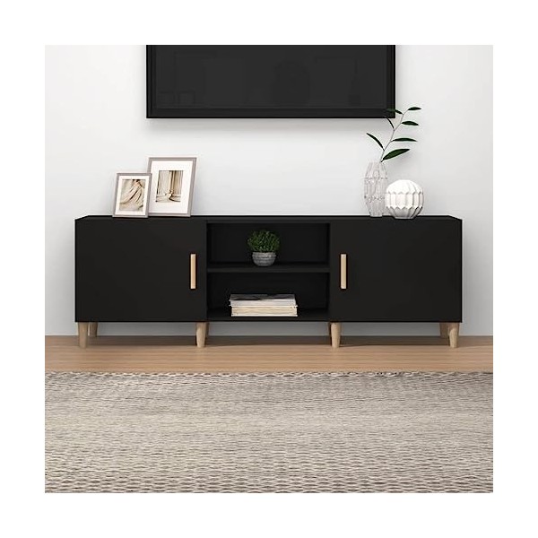 VEEKI Meuble TV, Meuble TV Suspendu, Meuble TV Industriel, Meuble TV Bois, Meuble Chambre, Convient pour Salon ou Chambre, No