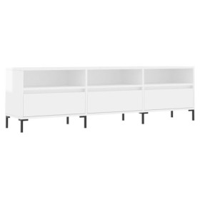 VEEKI Meuble TV, Meuble TV Suspendu, Meuble TV Industriel, Meuble TV Bois, Meuble Chambre, Convient pour Salon ou Chambre, Bl