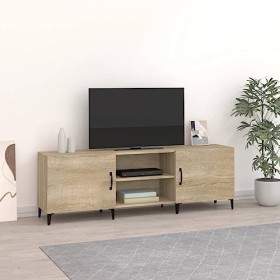 VEEKI Meuble TV, Meuble TV Suspendu, Meuble TV Industriel, Meuble TV Bois, Meuble Chambre, Convient pour Salon ou Chambre, ch