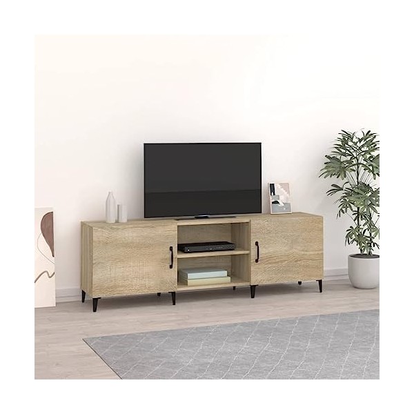 VEEKI Meuble TV, Meuble TV Suspendu, Meuble TV Industriel, Meuble TV Bois, Meuble Chambre, Convient pour Salon ou Chambre, ch