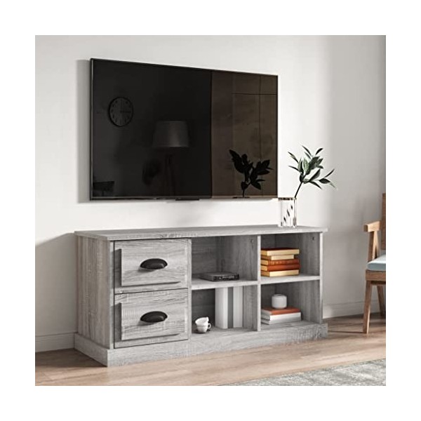 VEEKI Meuble TV, Meuble TV Suspendu, Meuble TV Industriel, Meuble TV Bois, Meuble Chambre, Convient pour Salon ou Chambre, So