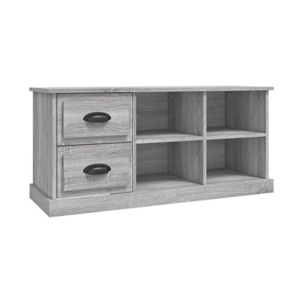 VEEKI Meuble TV, Meuble TV Suspendu, Meuble TV Industriel, Meuble TV Bois, Meuble Chambre, Convient pour Salon ou Chambre, So