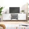 Camerina Meuble TV Blanc 150x30x50 cm Bois dingénierie,Meuble TV,Table TV,Ensemble Meuble TV