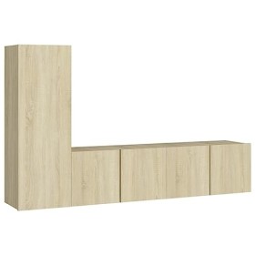 Générique Ensemble de Meuble TV 3 pcs Chêne Sonoma Aggloméré,33.5 KG,3078988, Meubles, Meubles TV