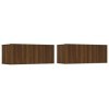Camerina Meubles TV 2 pcs Chêne Marron 80x30x30 cm Bois dingénierie,Meuble TV,Meuble TV Moderne,Meuble de Salon