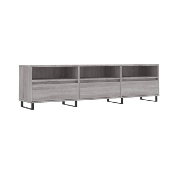 BaraSh Meuble TV Sonoma Gris 150x30x44,5 cm Bois dingénierie,Meuble TV,Table Basse Salon Meuble TV,Table Basse LED Couleurs