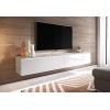 Meuble TV Donna, Largeur 140 cm, Lowboard TV, Debout ou Suspendu, Meuble Salon, Panneaux de Particules stratifiés, Style Mode
