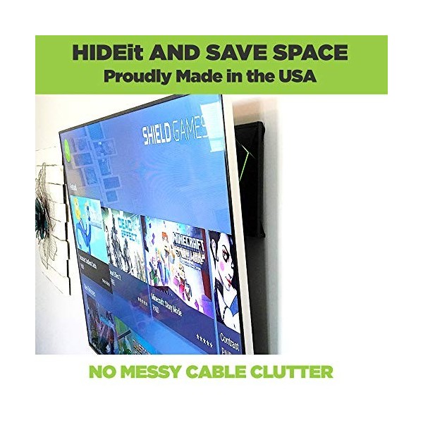 HIDEit Fixation de montage pour téléviseur Shield, Acier, Noir , HIDEit Shield TV Mount