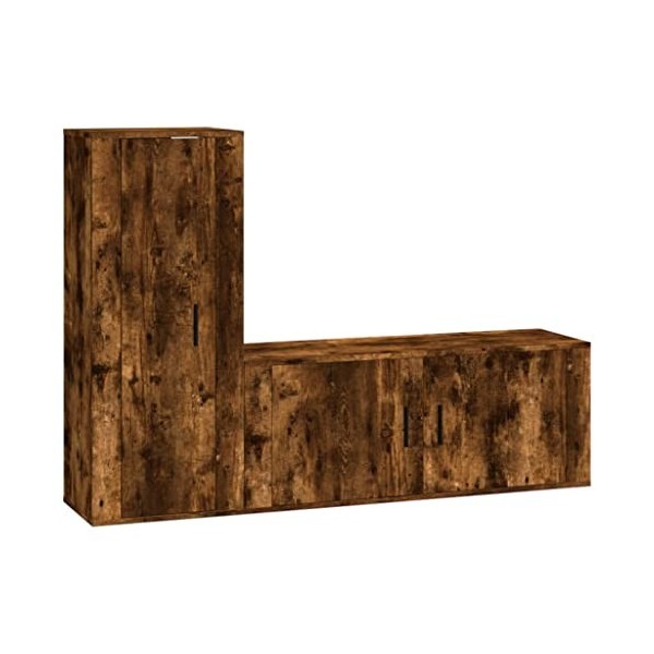 WREWING Meuble TV,Support pour Téléviseur Jusqu’à 50-80 Pouces,Table Télé avec Étagères Réglables,Bas Table TV Support de Tél