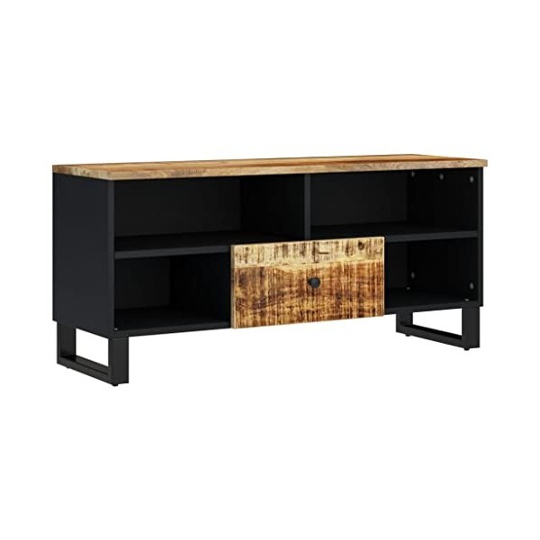 vidaXL Meuble TV 100x33x46 cm Bois de manguier et dingénierie