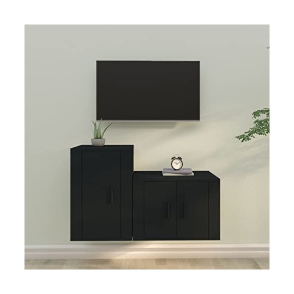VEEKI Meuble TV, Meuble TV Suspendu, Meuble TV Industriel, Meuble TV Bois, Meuble Chambre, Convient pour Salon ou Chambre, En