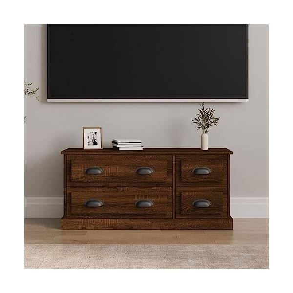 VEEKI Meuble TV, Meuble TV Suspendu, Meuble TV Industriel, Meuble TV Bois, Meuble Chambre, Convient pour Salon ou Chambre, ch