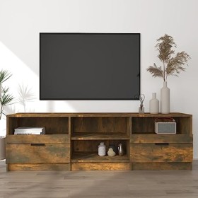 VEEKI Meuble TV, Meuble TV Suspendu, Meuble TV Industriel, Meuble TV Bois, Meuble Chambre, Convient pour Salon ou Chambre, Ch