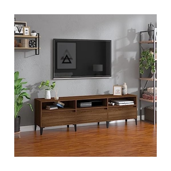 VEEKI Meuble TV, Meuble TV Suspendu, Meuble TV Industriel, Meuble TV Bois, Meuble Chambre, Convient pour Salon ou Chambre, ch