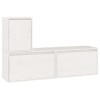 Générique Meubles TV 3 pcs Blanc Bois Massif de pin,16.55 KG,3100175, Meubles, Meubles TV