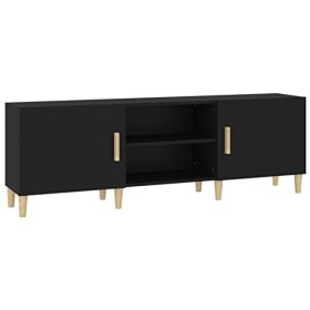 ZEYUAN Meuble TV Noir 150x30x50 cm Bois dingénierie,Meuble TV,Table Basse Salon Meuble TV,Table Basse LED Couleurs