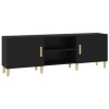 ZEYUAN Meuble TV Noir 150x30x50 cm Bois dingénierie,Meuble TV,Table Basse Salon Meuble TV,Table Basse LED Couleurs