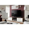 Banc TV - 180 x 37 x 45 cm - Panneaux de Particules - Acacia et Blanc