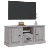Hovothy Meuble TV Sonoma Gris 100x35,5x45 cm Bois dingénierie Armoire Télévision Décoration Salon Intérieure Dessus Robuste 