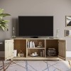 Home Discount Meuble TV à écran Plat - Étagère à Deux Portes - Panama, Bois Dense, Marron, Dimensions L*W*H : 120 x 40 x 50 