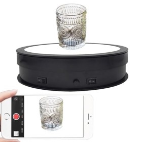 Hydravex PréSentoir Rotatif Motorisé éLectrique pour La Photographie, Support Rotatif Motorisé à Intensité Variable Et Rechar