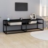 Meuble TV, Meuble TV Suspendu, Meuble, Meuble TV avec Rangement，Meuble Industriel, Convient pour Salon ou Chambre, Noir 140x4