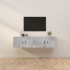 VEEKI Meuble TV, Meuble TV Suspendu, Meuble, Meuble TV avec Rangement，Meuble Industriel, Convient pour Salon ou Chambre, Meub