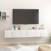 VEEKI Meuble TV, Meuble TV Suspendu, Meuble, Meuble TV avec Rangement，Meuble Industriel, Convient pour Salon ou Chambre, Meub